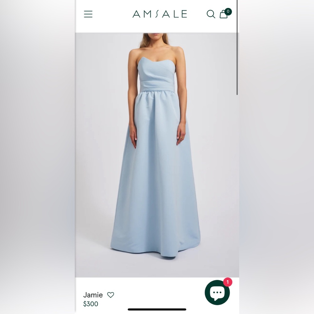 Amsale Jamie Bridesmaids Dress - Ice Blue